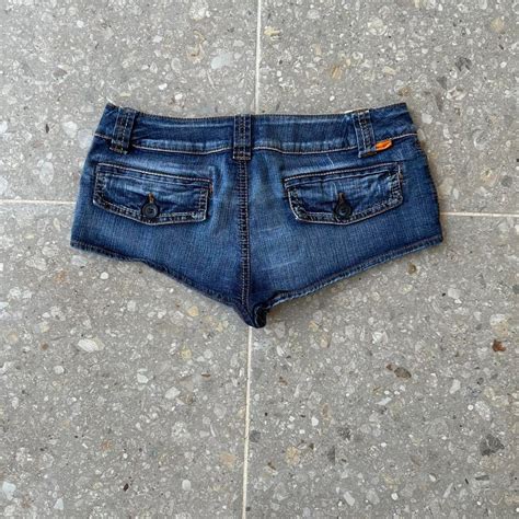 Mcbling Y2k Micro Mini Shorts Trashy Y2k Gyaru Vintage Denim Shorts Etsy