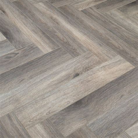 Emperor 12mm Laminate Flooring Grey Herringbone Oak Wood Laminate