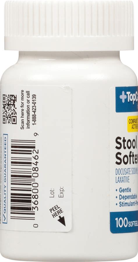 TopCare Health Stool Softener 100 Mg Softgels Planogram Left