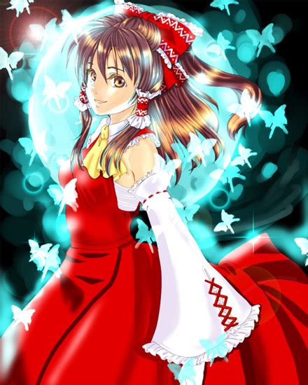 The Big Imageboard Tbib Bad Id Bad Pixiv Id Bangs Hakurei Reimu Lucca Pixiv Ribbon Solo