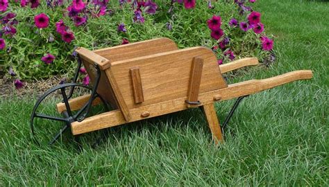 Amish Old Fashioned Mini Wheelbarrow Premium Wheelbarrow Wooden Wheelbarrow Mini Fashion