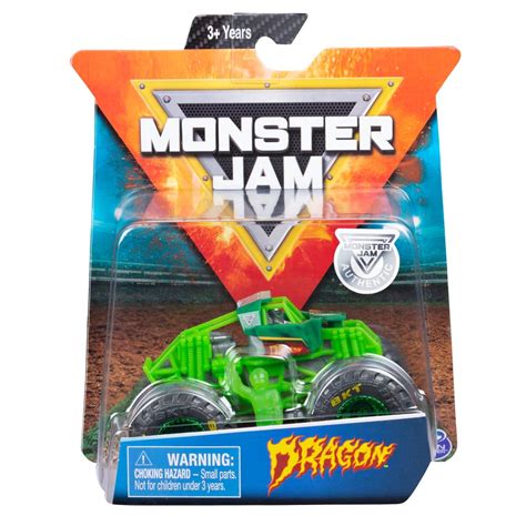 Monster Jam, Official Dragon Truck, Die-Cast Vehicle, Training Trucks ...