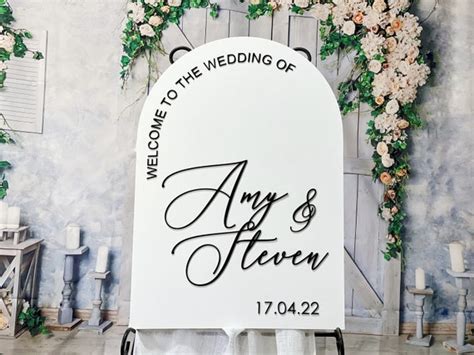 Arch Wedding Welcome Sign Acrylic Welcome Sign Welcome Etsy Australia