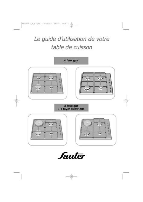 Notice plaque de cuisson SAUTER PMW1 Trouver une solution à un problème