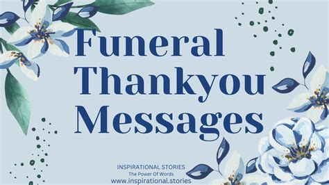 Messages To Write In A Funeral Thank You Note – Inspirational Stories ...