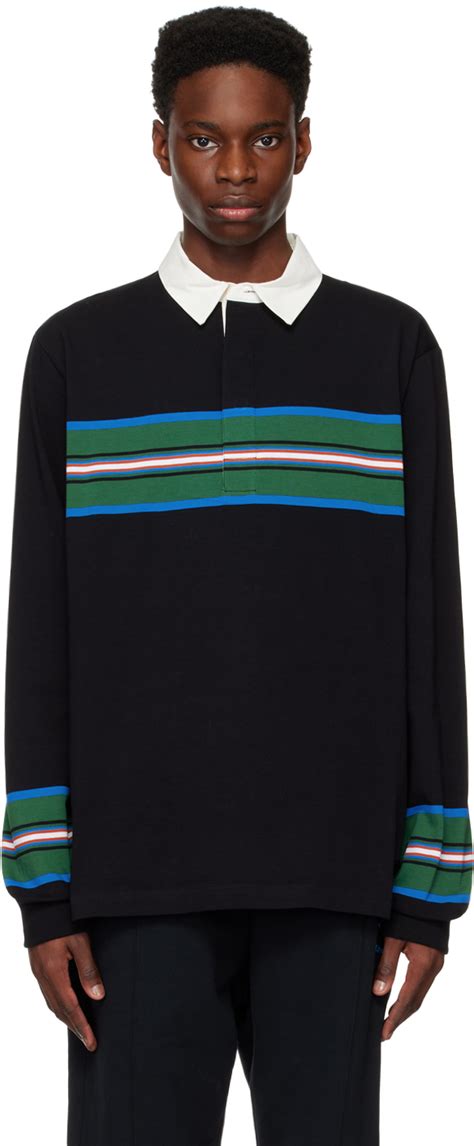 Ps By Paul Smith Black Block Stripe Polo Ssense