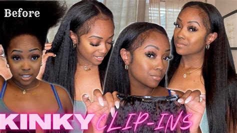 Detailed Step By Step Guide Installing Kinky Straight Clip Ins For A