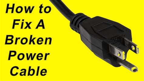 How To Fix A Broken Power Cable Diy Youtube