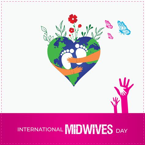 International Midwives Day Template For Background Banner Card