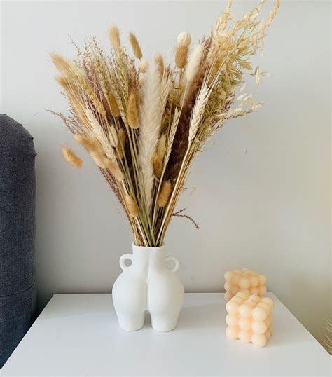 Small Pampas Grass Vase Ceramic Plant Pot For Artificial Dried Etsy Uk