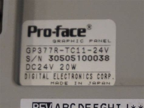 Used Proface Gp R Tc V Graphic Panel Operator Interface