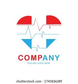 Medical Heart Logo Vector Icon Ilustrator Stock Vector (Royalty Free ...