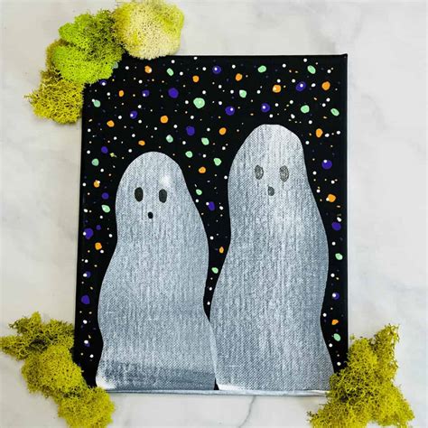 Halloween Squeegee Art Easy Ghost Painting Craft