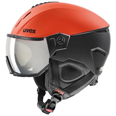 Uvex Instinct Visor Fierce Red Black Matt Silver Mirror Skihelme