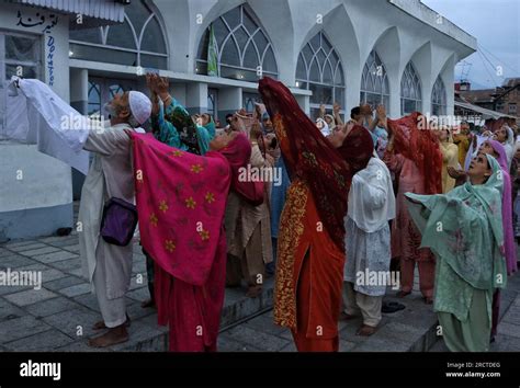 Srinagar Kashmir India Th July Kashmiri Muslims Raise Their