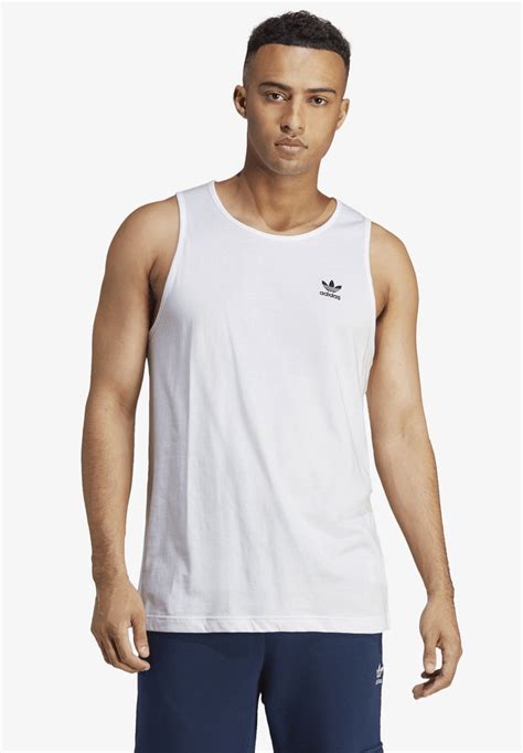 Adidas Originals Trefoil Essentials Tank Top White Blanco Zalando Es