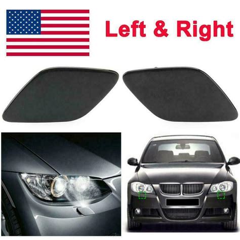 Pair L R Bumper Headlight Washer Cover Lid For Bmw E E Lci I