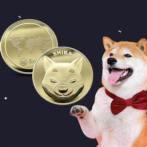 Gold Shiba Inu Coins Commemorative Collectors Gold Plated Crypto Coin W