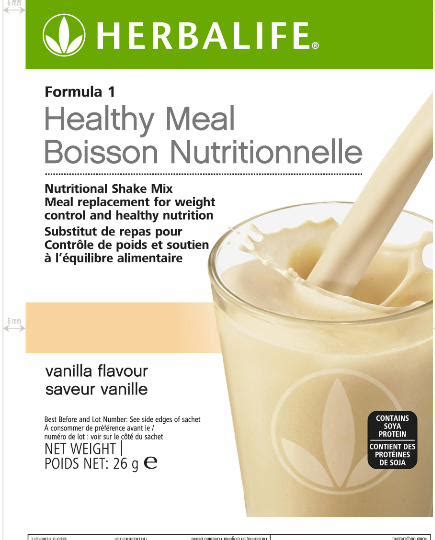 PDF Etiquette Subsitut De Repas En Sachet Formula 1 Herbalife