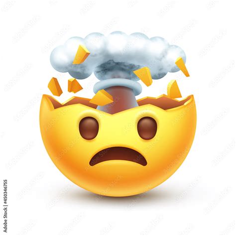 Exploding Head Emoji Mind Blown Emoticon Shocked Sad Yellow Face With