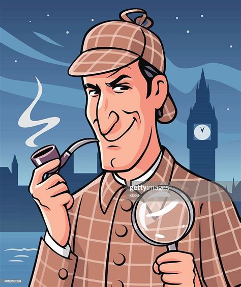 Illustration Of The Famous British Private Investigator Sherlock En