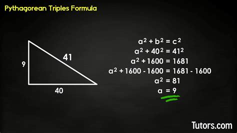 Pythagorean Triples Definition With Examples