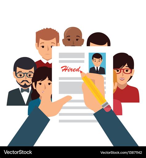 Recruitment Human Resources Icon Royalty Free Vector Image