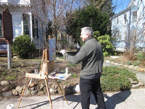 Philip Koch Painting Edward Hopper S Boyhood Home In Nyack NY March