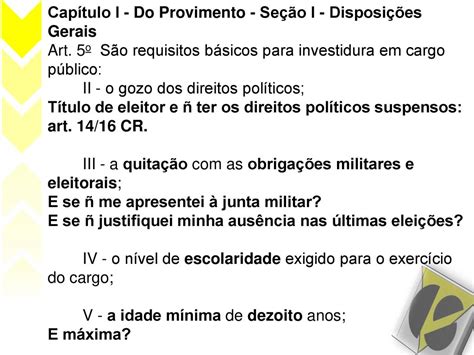 Regime Jur Dico Dos Servidores P Blicos Lei Aula Ppt