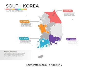 South Korea Map Infographics Vector Template Stock Vector Royalty Free