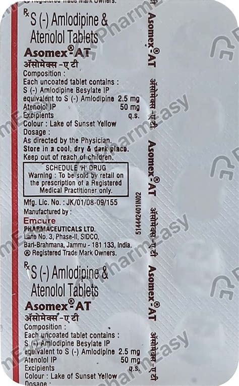 Asomex At 25mg Strip Of 15 Tablets Uses Side Effects Price And Dosage