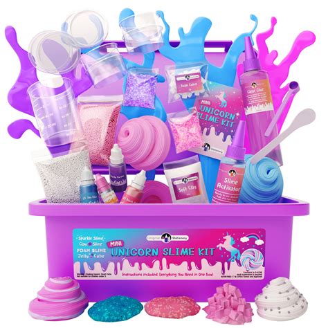 Original Stationery Mini Unicorn Slime Kit For🍁 Viva A Emoção De Jogar