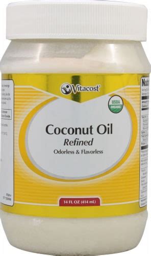 Vitacost Odorless Flavorless Organic Refined Coconut Oil 14 Fl Oz