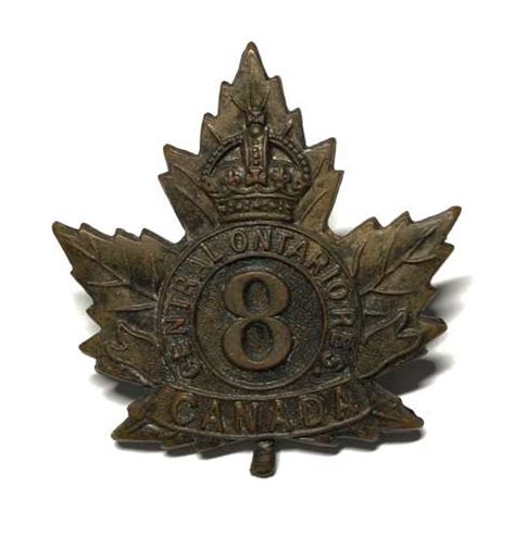 Canada 8th Central Ontario Reserve Battalion CEF WW1 Cap Badge