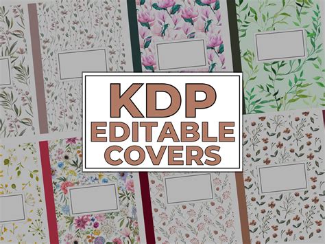 Editable KDP Paperback Cover Template Canva Floral Flowers Etsy