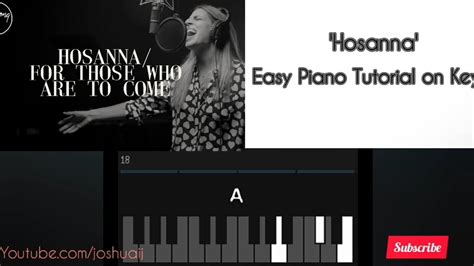 Hosanna For Those Who Are To Come Piano Tutorial Easy Youtube