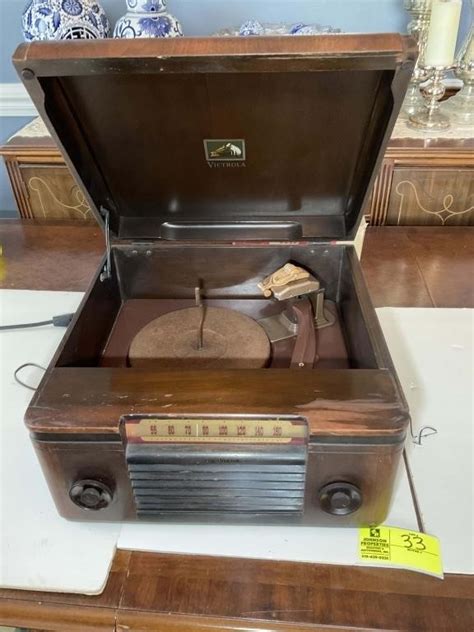 Vintage Style Antique Rca Victrola Record Player Live And Online