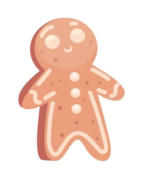 Premium Vector Christmas Gingerbread Man Illustration Isolated