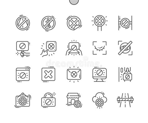 Closed Well Crafted Pixel Perfect Vector Thin Line Icons 30 2x Grid For