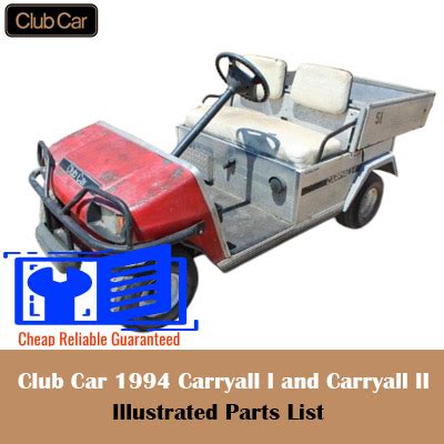 Club Car 1994 Carryall I And Carryall II Utility Vehicle Illustrated ...