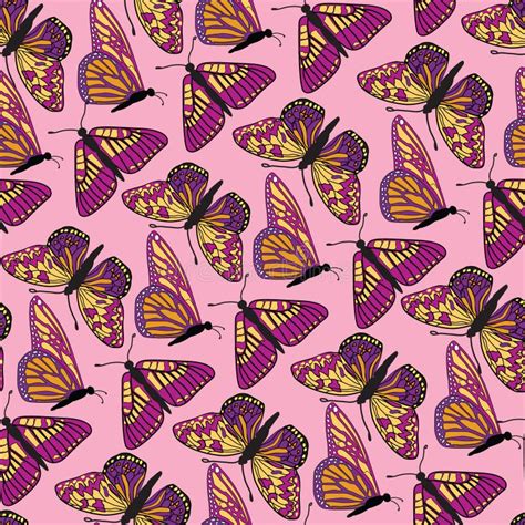 Seamless Butterfly Background Stock Vector Illustration Of Colorful