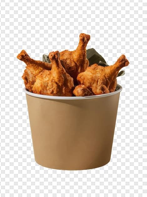 Premium Psd A Cup Of Fried Chicken On A Transparent Background