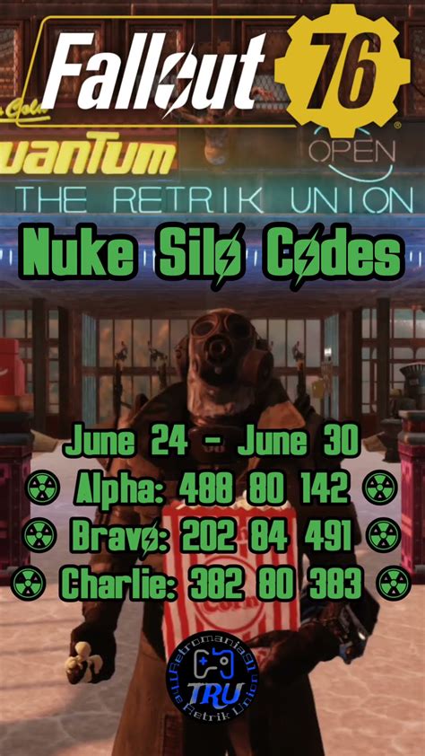 Fallout 76 Nuke Silo Codes June 24th June 30th 2024 Fallout