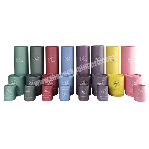 Custom Colorful Round Candle Box Design Perfume Cylinder Cardboard