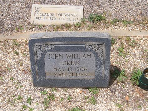 John William Johnny Lorick Find A Grave Memorial