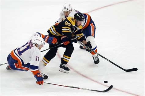 Debrusk Returns Scores To Power Bruins Past Islanders 6 2 Ap News