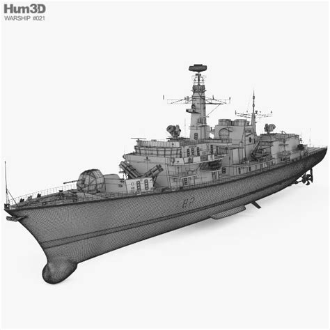 3D model of Type 23 frigate | Type 23 frigate, 3d model, Model ships