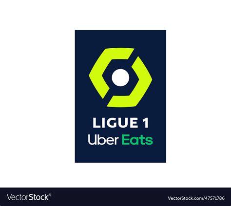 Ligue 1 uber eats logo symbol football abstract Vector Image