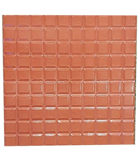 Terracotta Orange Square Parking Floor Tile X Feet X Cm