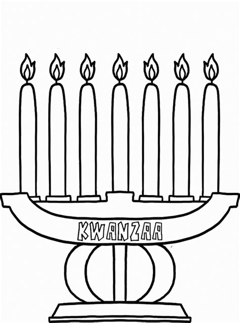 Kwanzaa Candles Coloring Pages